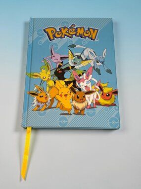 Pokemon Hardcover Journal With Eevee & Evolutions 6x8 Inches 160 Lined Pages Yel